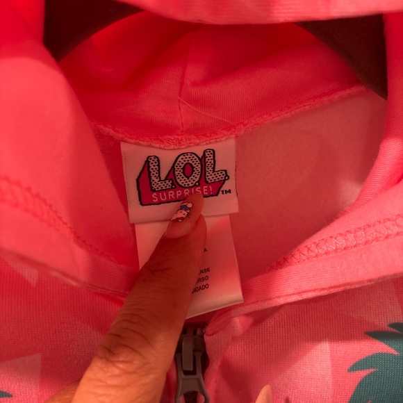 LOL surprise neon vibes girls zip up sweater size 7 - Picture 5 of 8